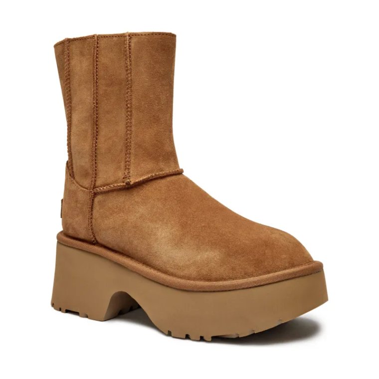 UGG Skórzane śniegowce Classic New Heights | z dodatkiem wełny