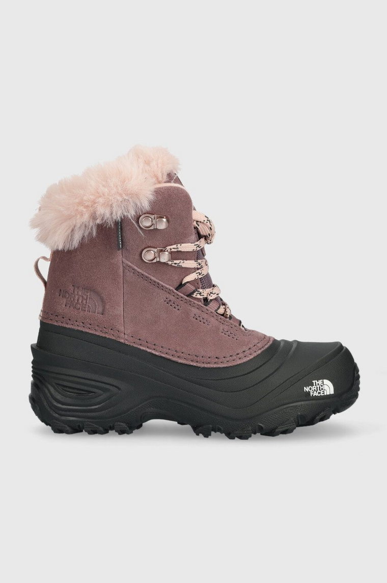 The North Face buty zimowe dziecięce Y SHELLISTA V LACE WP kolor fioletowy