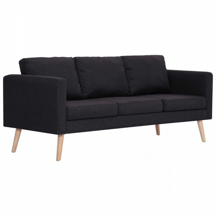 3-osobowa sofa tapicerowana tkaniną, czarna kod: V-281360