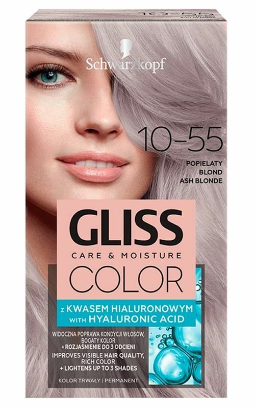 Gliss Color - Farba do włosów 10-55 AshBlonde 1szt