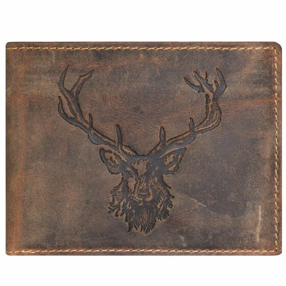 Greenburry Vintage Deer Wallet Leather 12 cm braun