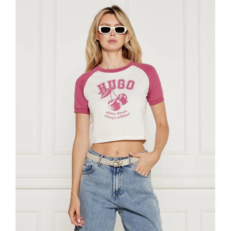 Hugo Blue T-shirt Dana | Cropped Fit