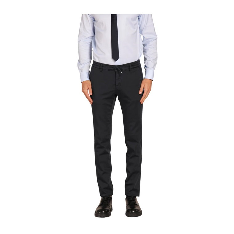 Spodnie Chino Slim Fit z dzianiny granatowe Mason's