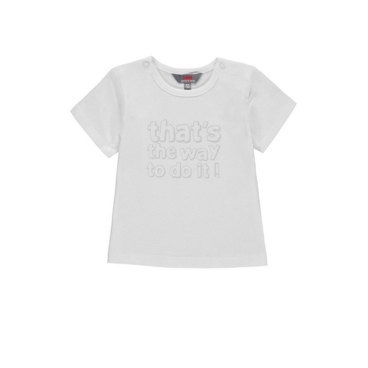 Dziecięca bluzka z krótkim rękawem, biały, rozmiar 80