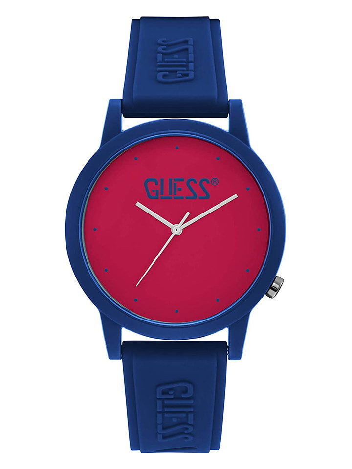 Guess Zegarek kwarcowy "Originals" w kolorze niebiesko-czerwonym