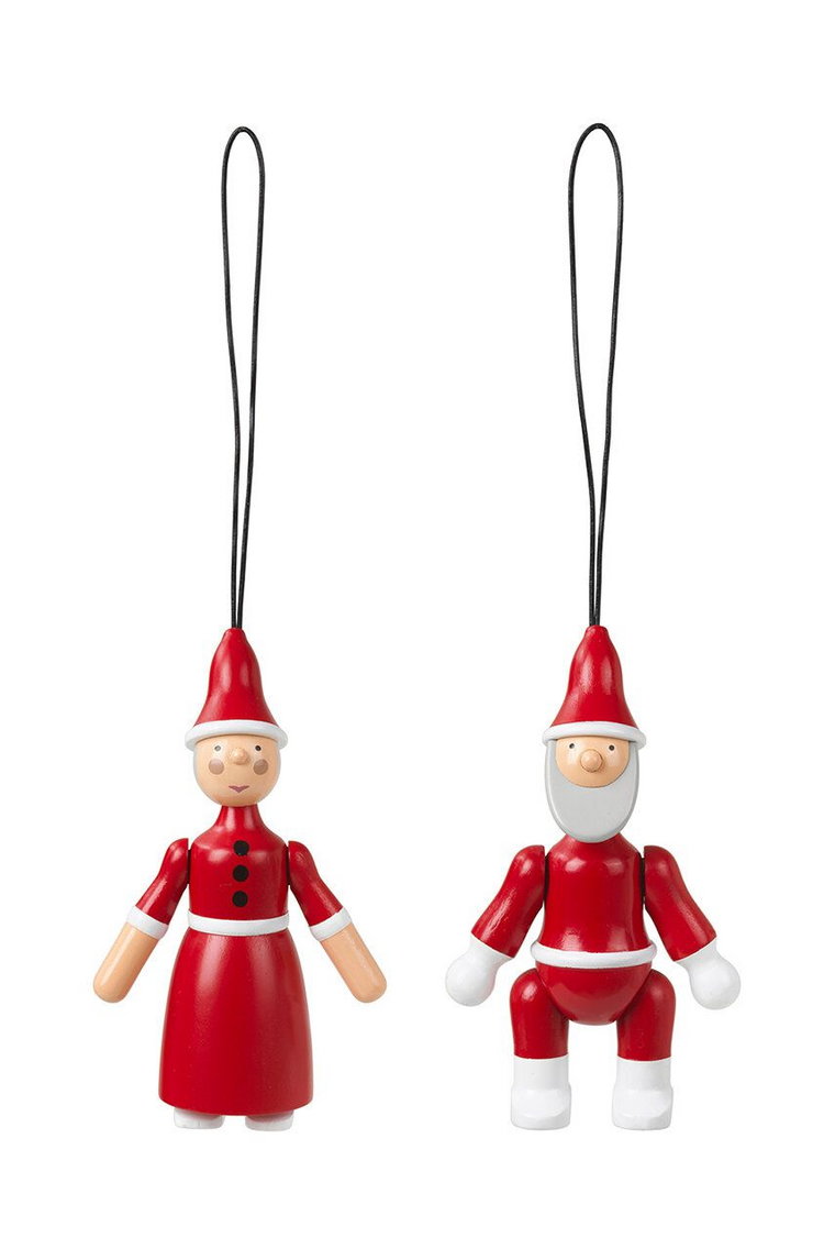 Kay Bojesen ozdoba choinkowa Santa Claus and Santa Clara 2-pack