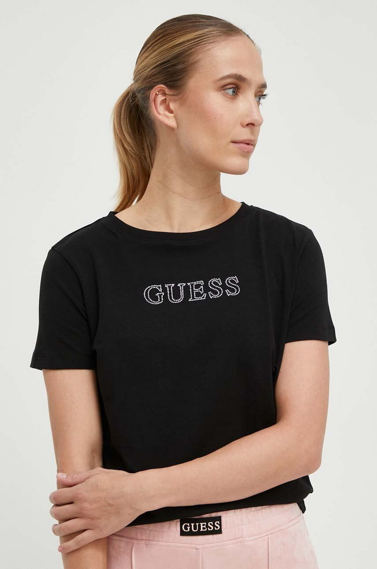 Guess t-shirt BRIANA damski kolor czarny V3BI11 J1314