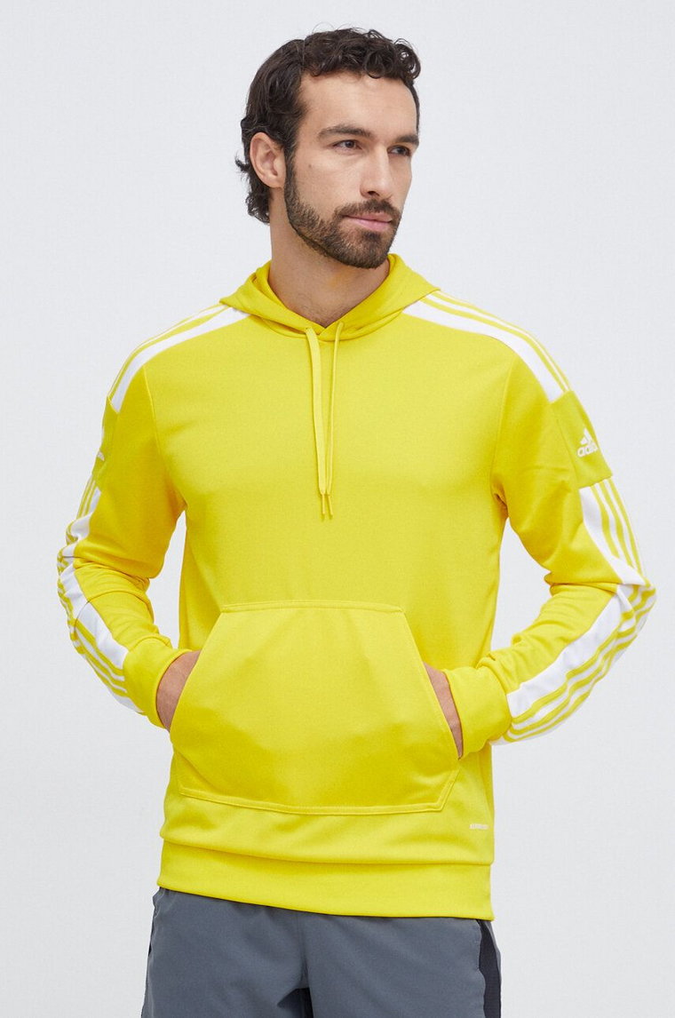 adidas Performance bluza dresowa Squadra 21 kolor żółty z kapturem z aplikacją GP6438