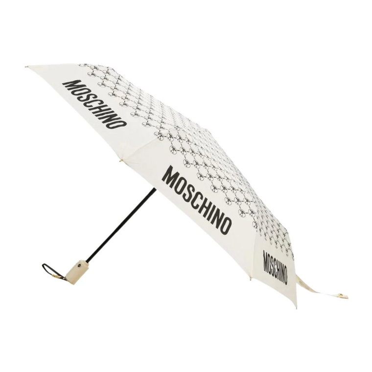 Kremowy Monogram Parasol Moschino