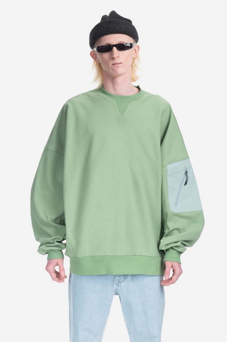 A.A. Spectrum bluza Geoflow Sweater kolor zielony z nadrukiem 81230815-ZIELONY