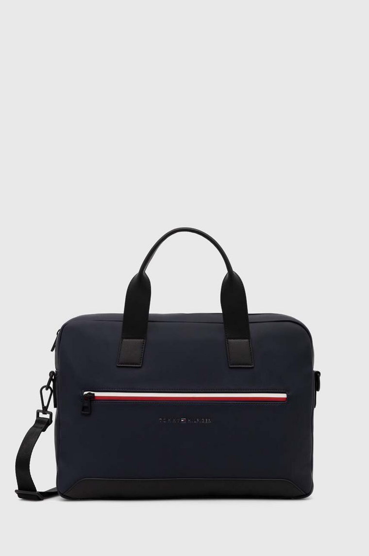 Tommy Hilfiger torba na laptopa kolor granatowy AM0AM12211