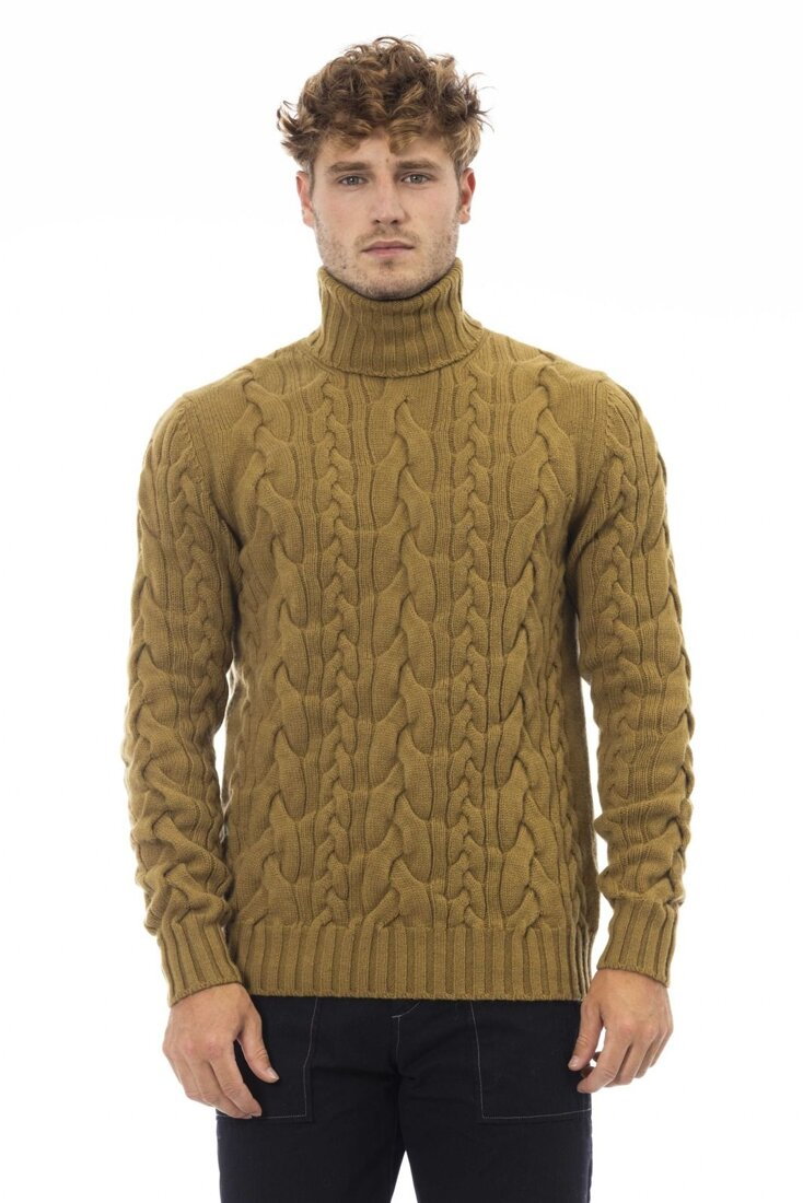 Swetry marki Alpha Studio model AU7204G kolor Brązowy. Odzież męska. Sezon: