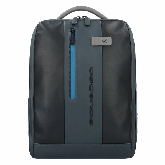 Piquadro Skórzany plecak Urban 41 cm z przegrodą na laptopa grey-black