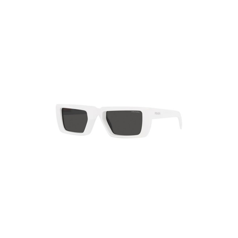 Kolekcja białych okularów przeciwsłonecznych w kształcie kwadratu Prada