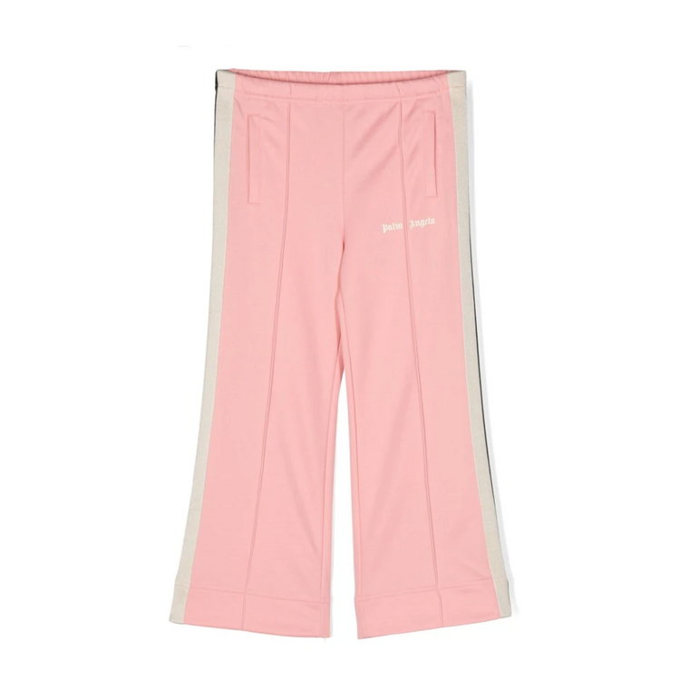 Różowe Techno Dziewczęce Spodnie Wyprodukowane we Włoszech Palm Angels