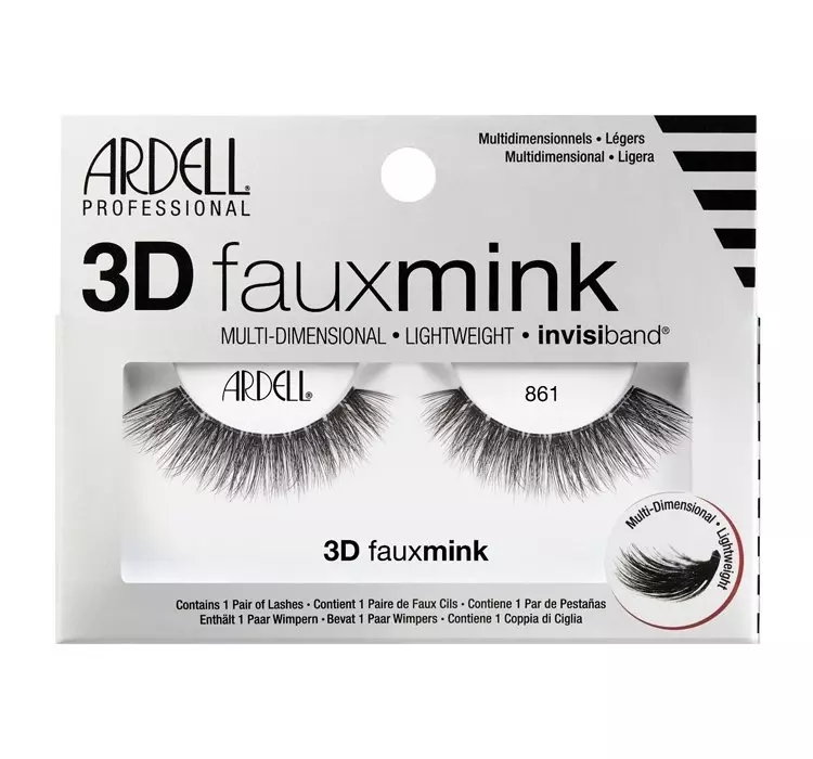 ARDELL 3D FAUX MINK SZTUCZNE RZĘSY NA PASKU 861