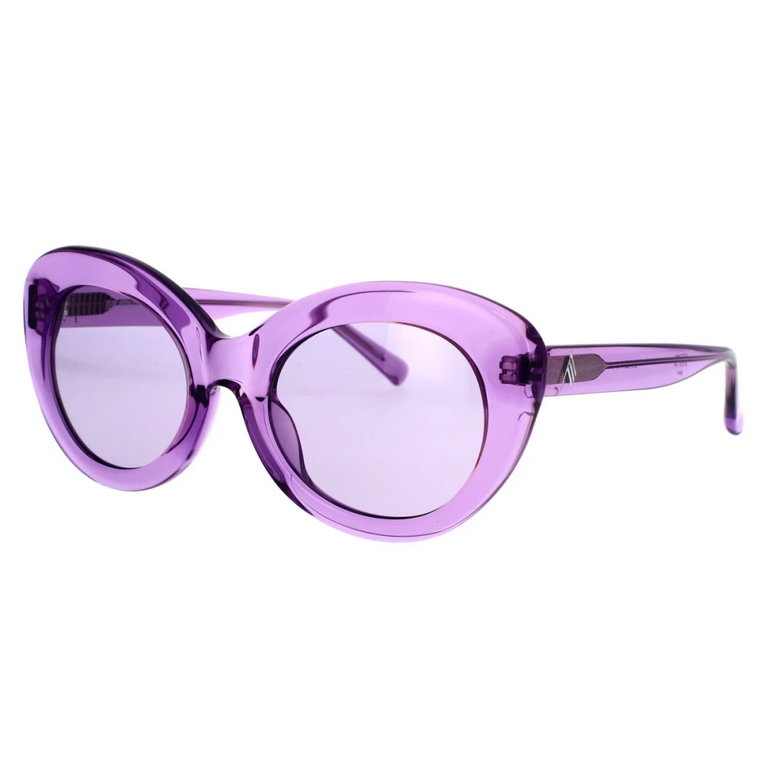 Przezroczyste fioletowe okulary przeciwsłoneczne w stylu cat-eye The Attico