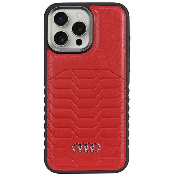 Audi Synthetic Leather MagSafe iPhone 14 Pro Max 6.7" czerwony/red hardcase AU-TPUPCMIP14PM-GT/D3-RD