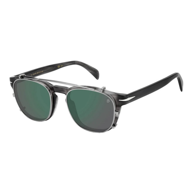 Grey Horn Sunglasses with Folding Clip On Eyewear by David Beckham