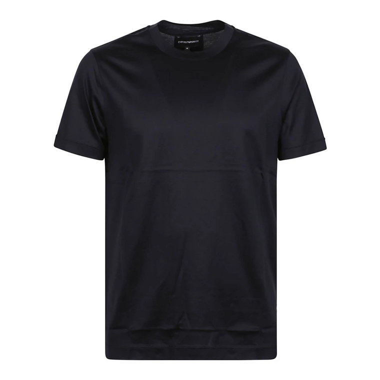 Czarna Koszulka z Lyocellu i Bawełny dla Mężczyzn Emporio Armani