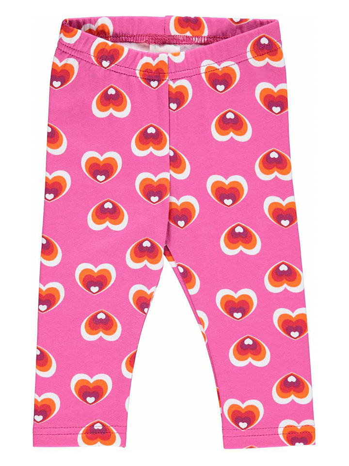 Freds World by GREEN COTTON Legginsy "Heart" w kolorze różowym