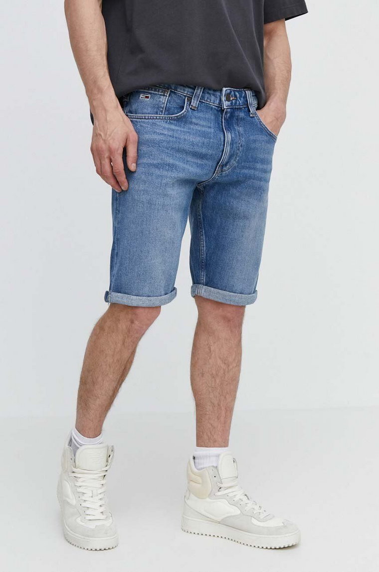 Tommy Jeans szorty jeansowe męskie kolor niebieski DM0DM18792