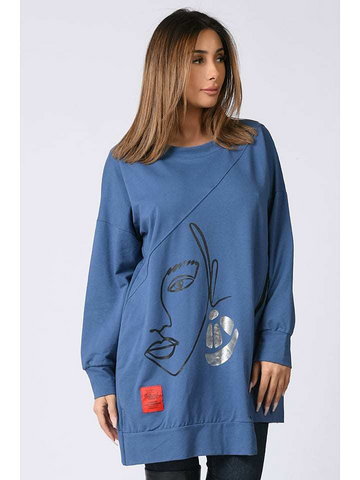 Plus Size Company Bluza "Sophie" w kolorze niebieskim