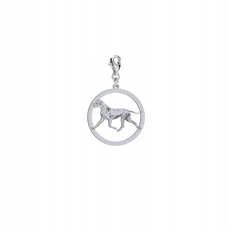 Charms Srebrny z psem Dog Niemiecki 925 Prezent Kobieta DEDYKACJA GRATIS