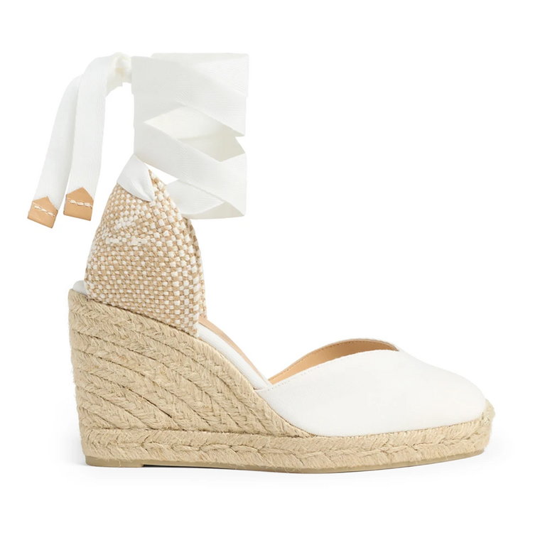 Chiara espadryle z organicznej bawełny z wiązaniem i koturnem 9 cm. Castañer