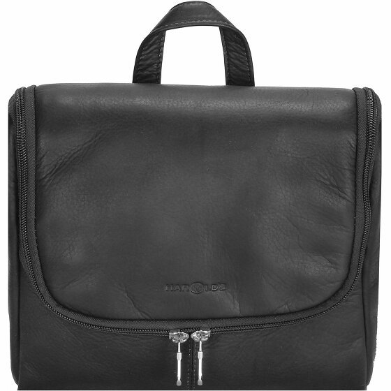 Harold's Country Wash Bag Leather 25 cm schwarz