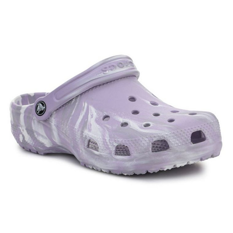 Klapki Crocs Classic Marbled Clog W 206867-5PT fioletowe