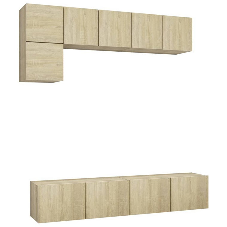 Hanging TV Cabinet Set - Sonoma Oak, 3x60x30x30cm,