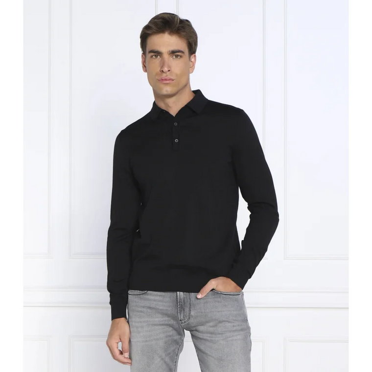 BOSS BLACK Wełniane polo Lancione | Regular Fit