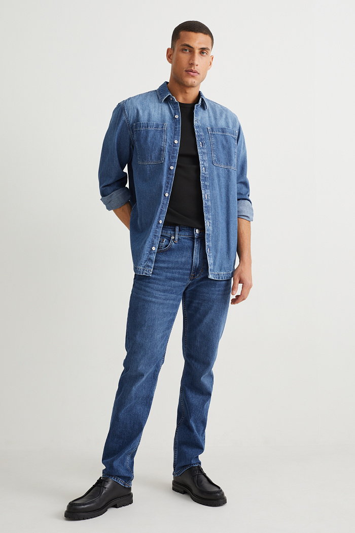 C&A Straight jeans, Niebieski, Rozmiar: W34 L32