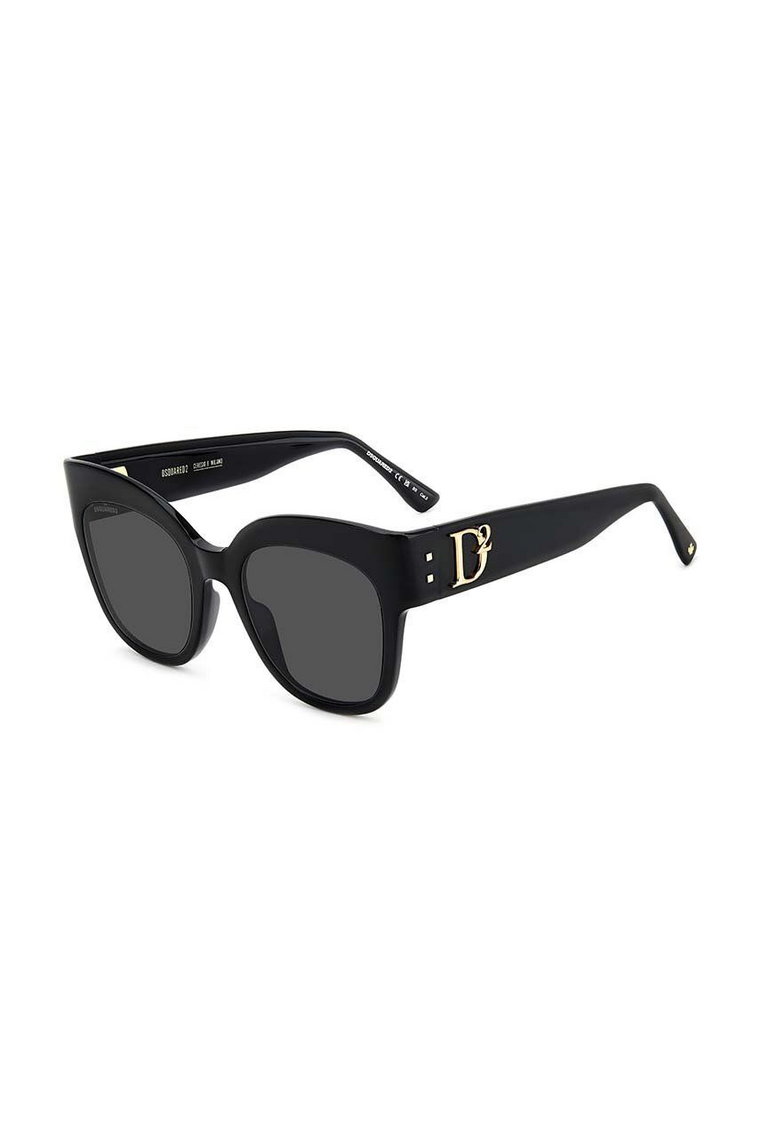 DSQUARED2 okulary przeciwsłoneczne damskie kolor czarny