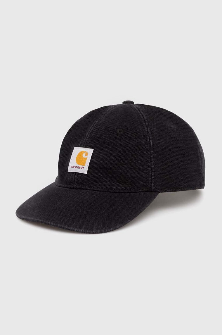 Carhartt WIP czapka z daszkiem bawełniana Icon Cap kolor czarny z aplikacją I033359.89XX