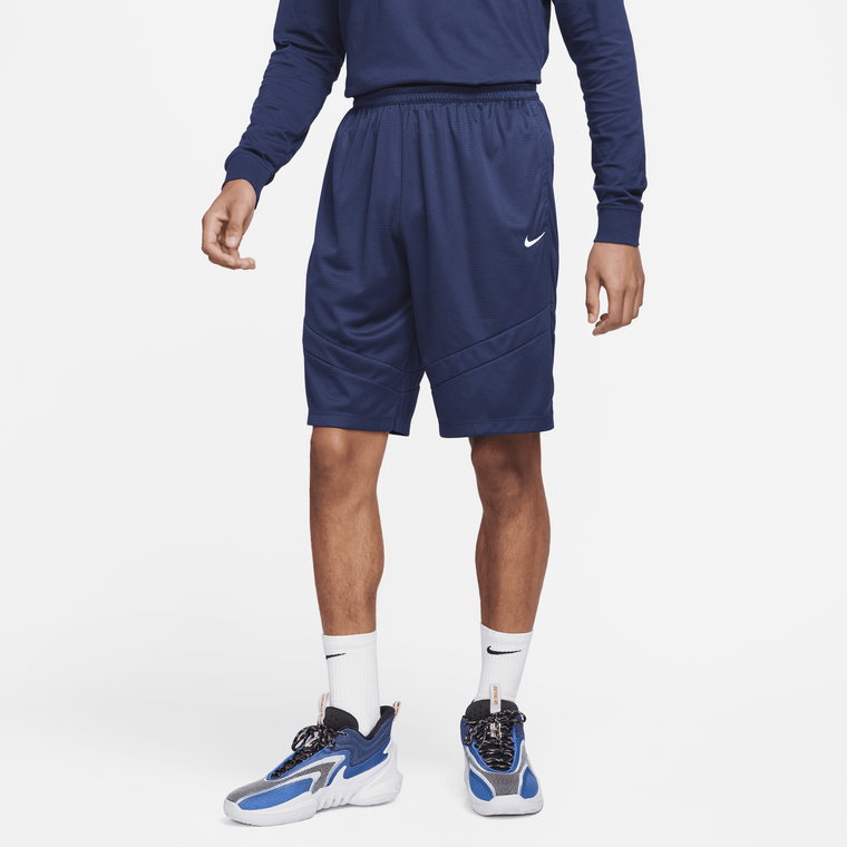 Męskie spodenki do koszykówki Dri-FIT Nike Icon 28 cm - Szary