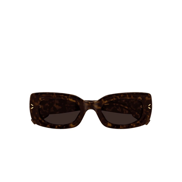 Okulary przeciwsłoneczne w kształcie kwadratu z brązowymi soczewkami Alexander McQueen