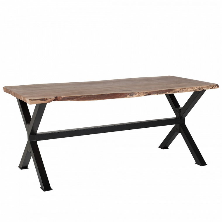 Stół do jadalni drewniany brązowy 200 x 95 cm VALBO kod: 4251682210775