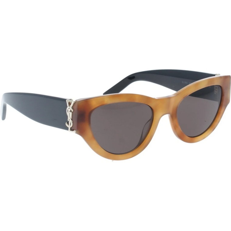 Ikoniczne okulary przeciwsłoneczne z jednolitymi soczewkami Saint Laurent