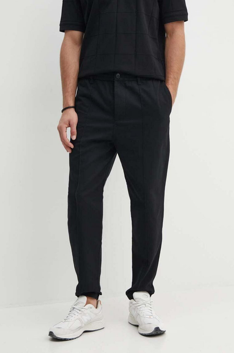 Armani Exchange spodnie bawełniane kolor czarny 6DZPL4 ZN5WZ