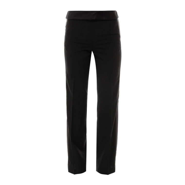 Czarne Spodnie Slim-Fit z Wełny Aw20 Burberry