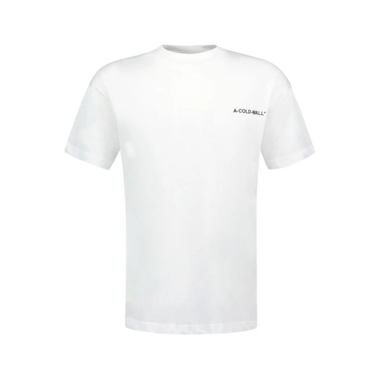 Biała Bawełniana Koszulka z Logo A-Cold-Wall