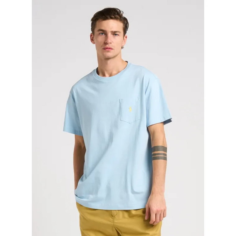 Jasnoniebieski Klasyczny T-shirt Ralph Lauren