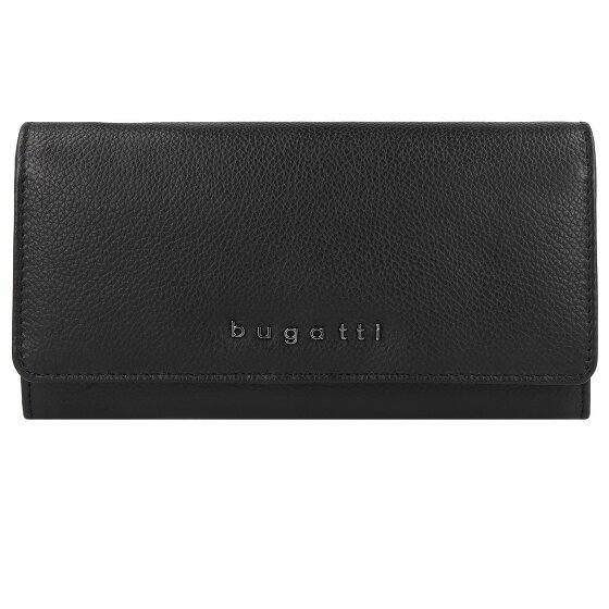 bugatti Bella Portfel Ochrona RFID Skórzany 19 cm schwarz