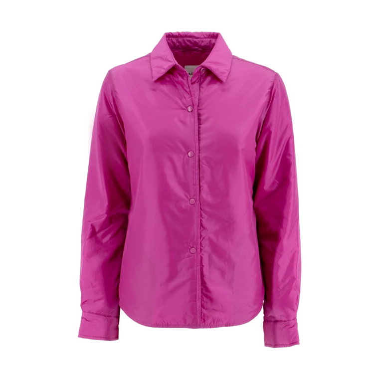 Lekka bluza kurtka z nylonu w kolorze cyklamenowym Aspesi