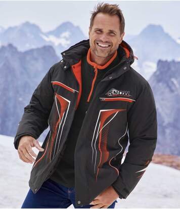 Narciarska kurtka z kapturem Winter Sport Mężczyzna Atlas for Men - Kolor : Czarny - Rozmiar : 4XL