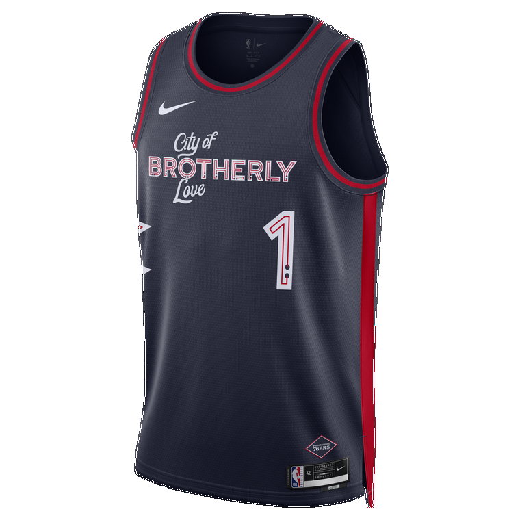 Koszulka męska Nike Dri-FIT NBA Swingman Joel Embiid Philadelphia 76ers City Edition 2023/24 - Niebieski