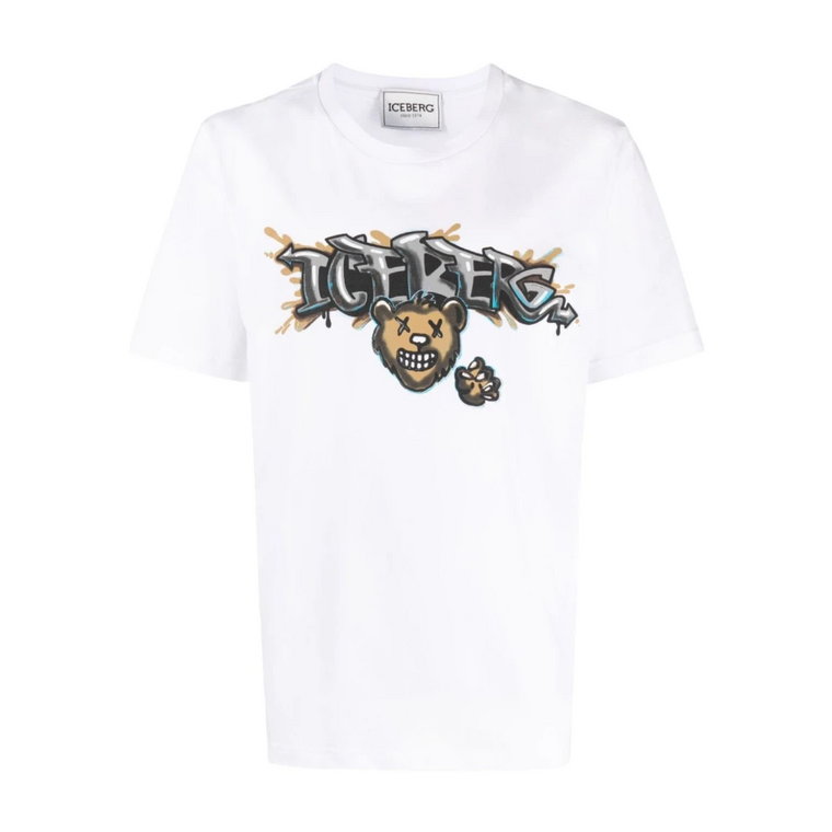 Graffiti Logo Crew Neck T-shirt Iceberg