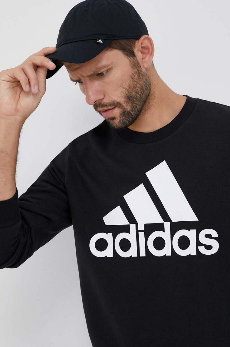 adidas bluza męska kolor czarny wzorzysta